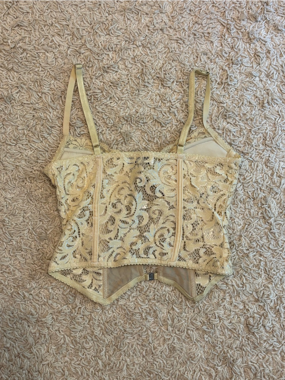 IAmGia Cream Lace Corset Top - Picture 2 of 2